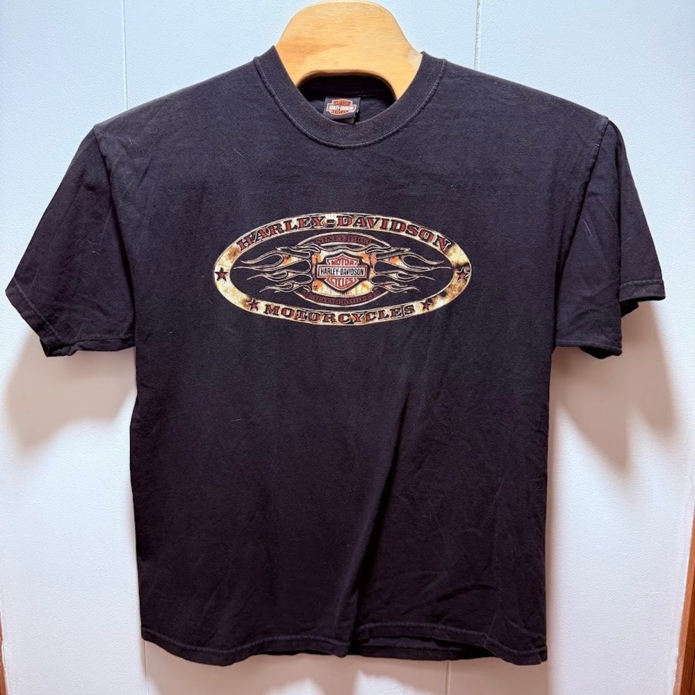 Vintage Harley Davidson Alamo City San Antonio Texas T-Shirt Mens XL Black Y2K